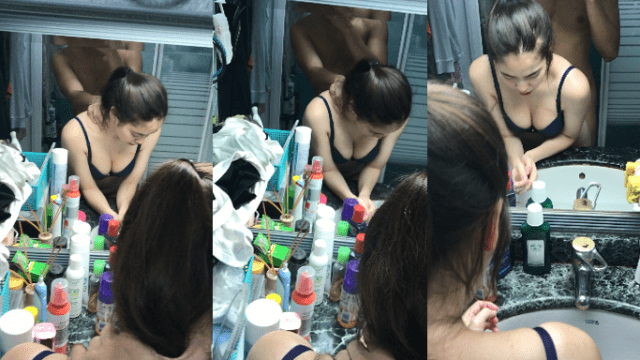 Doggy em trước gương trong nhà vệ sinh - httgmjmx.sbs